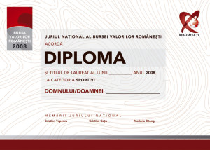 RTV - 10 for Romania - diploma