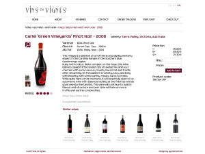 Vins en Vignes - wine info page
